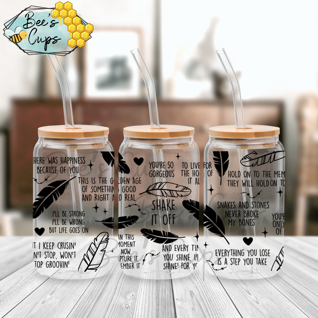 Swiftie Aspirations 20oz Glass Can