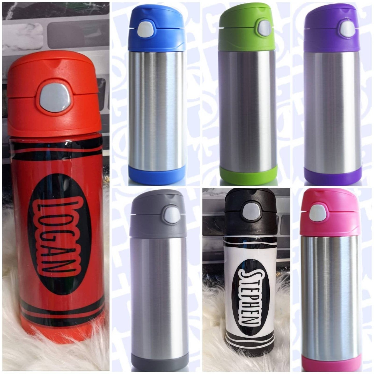Crayon Tumblers | Kids Students | Glitter Crayon Kids Tumbler | Custom Back to School Kids Tumbler | Boys Tumbler | Girls Tumbler