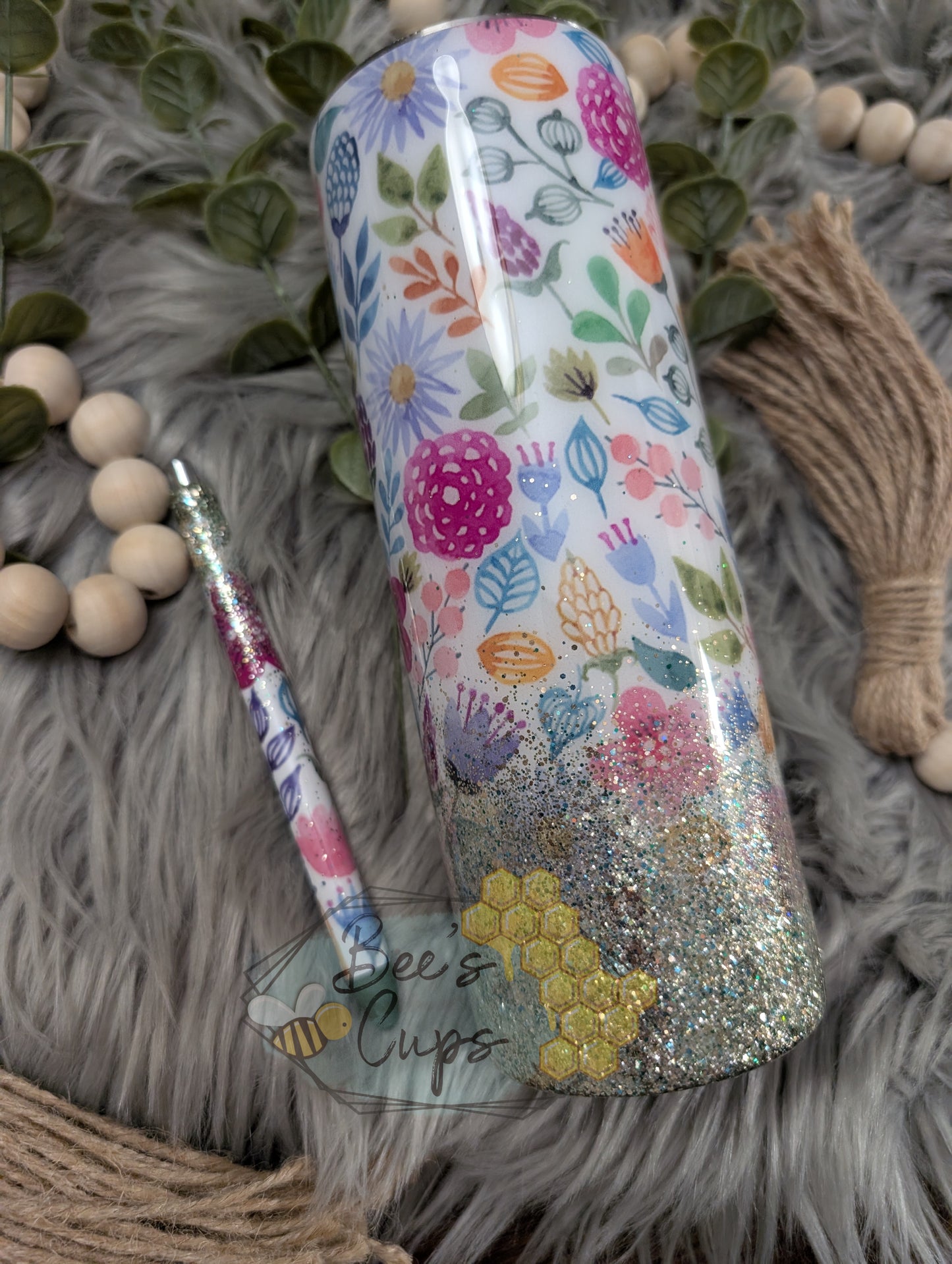 Floral Glitter Ombre Bundle