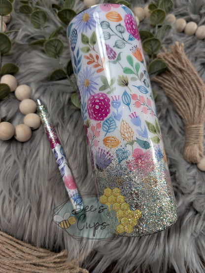 Floral Glitter Ombre Bundle