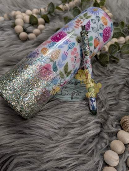 Floral Glitter Ombre Bundle