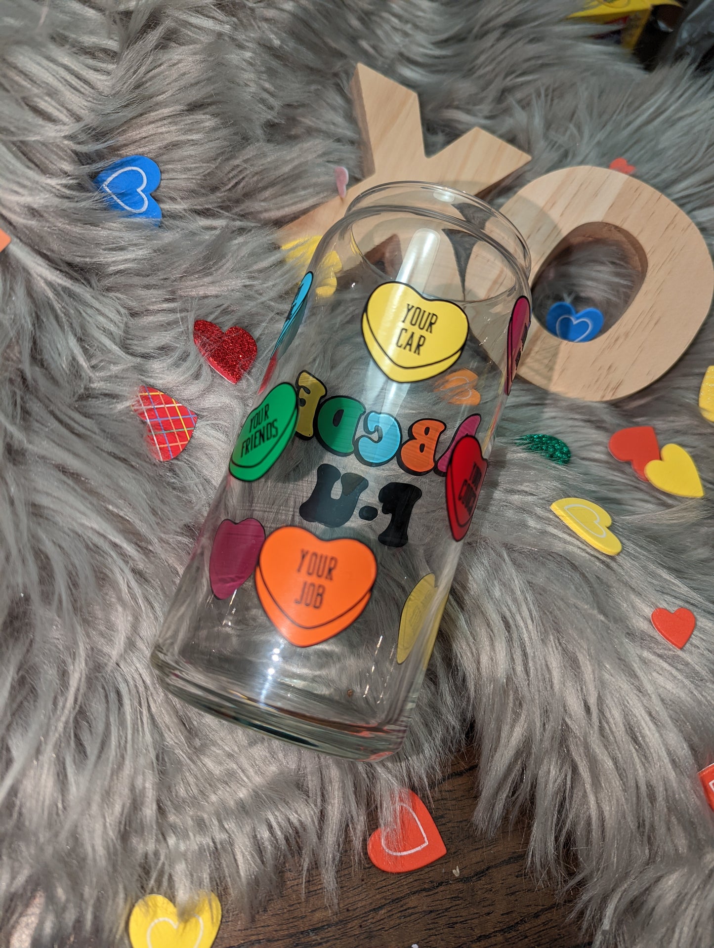 ABCDEFU 20oz Glass Mug