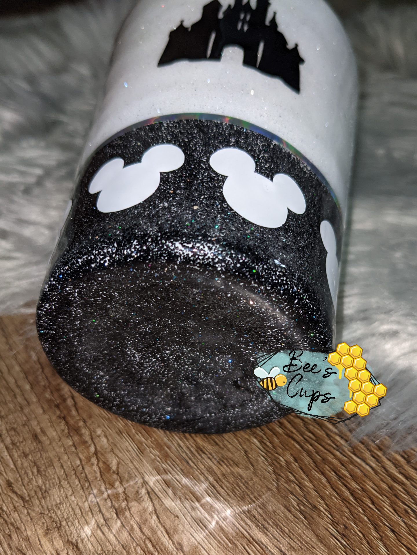 Black and White Disney Glitter Split Castle