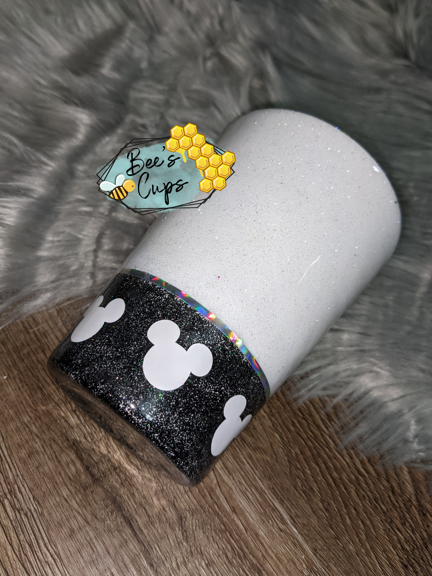 Black and White Disney Glitter Split Castle