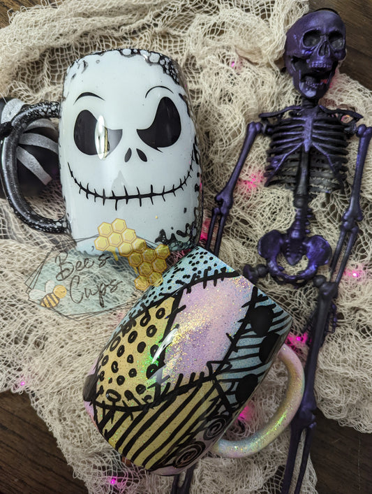 14oz Jack and Sally Mug Set