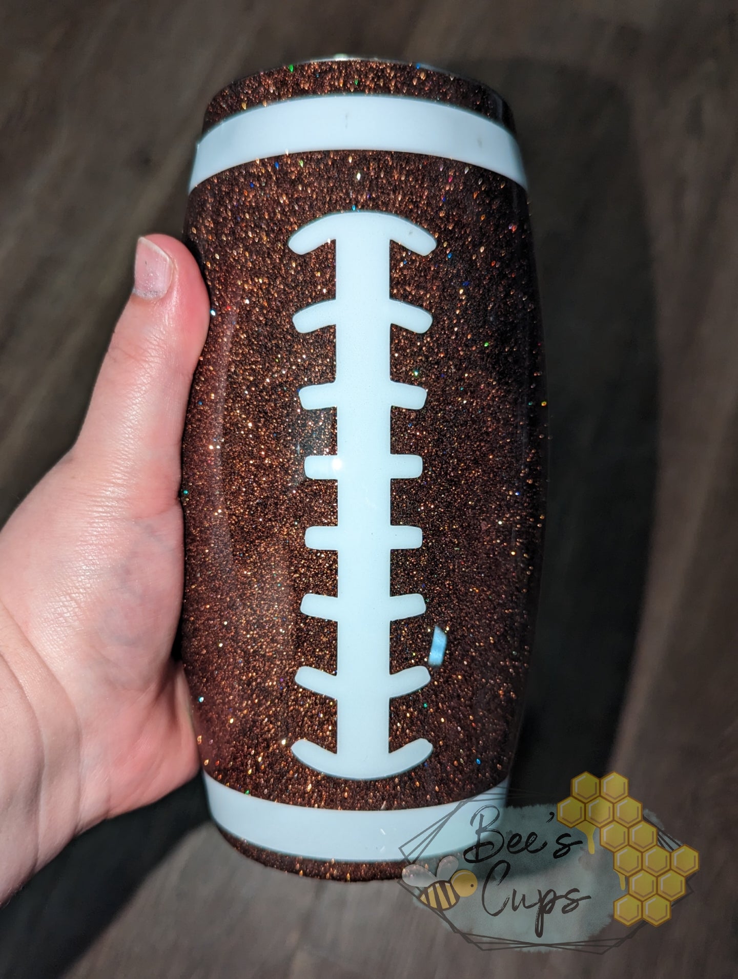 25 oz Football Tumbler