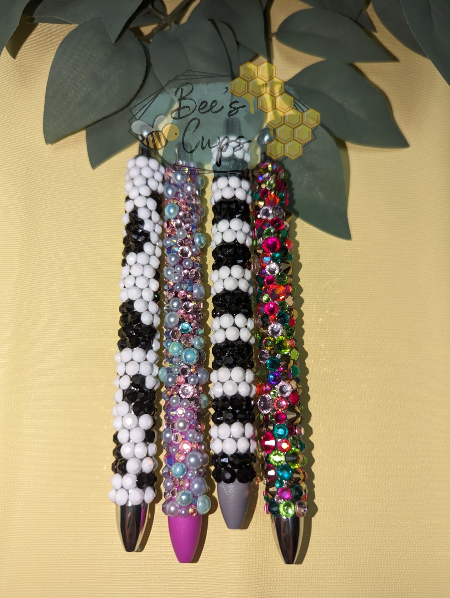 Patterned Rhinestone Pens & Mechanical Pencils