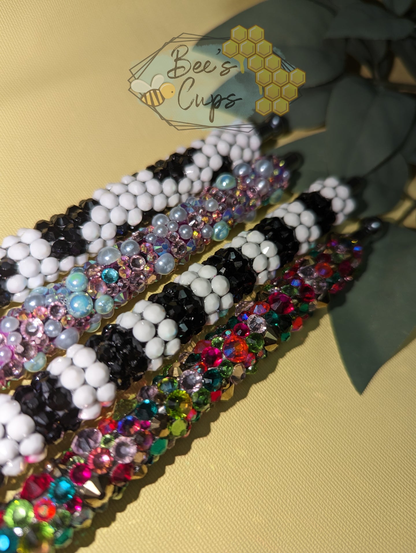 Patterned Rhinestone Pens & Mechanical Pencils