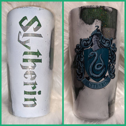 Harry Potter | Wizard | Gryffindor Slytherin | ravenclaw | Hufflepuff | deathly hallows | tumbler