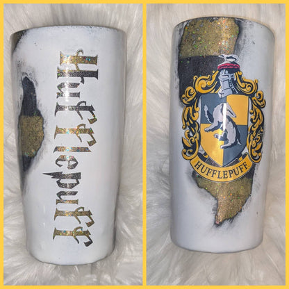 Harry Potter | Wizard | Gryffindor Slytherin | ravenclaw | Hufflepuff | deathly hallows | tumbler