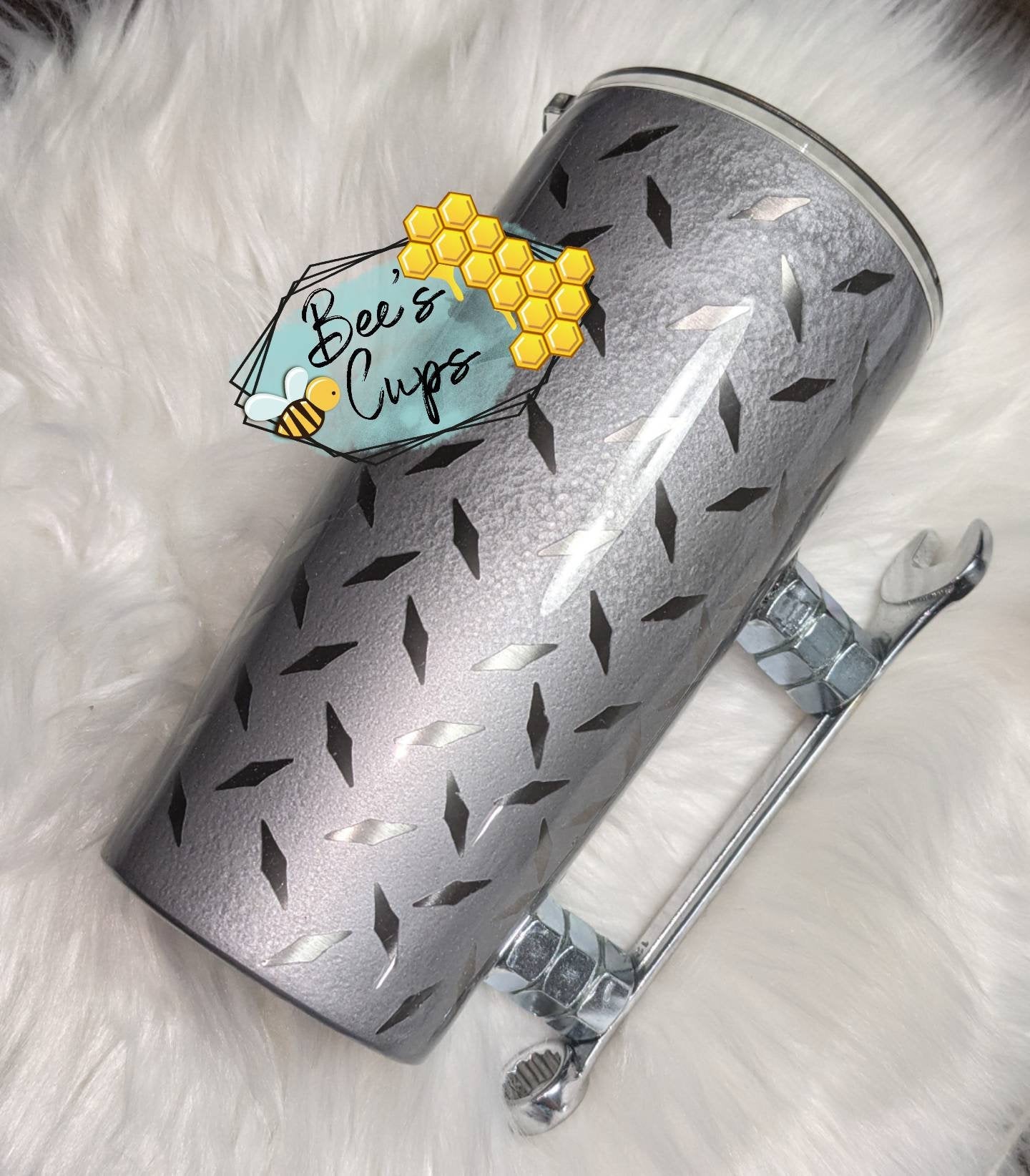 Diamond plated wrench tumbler