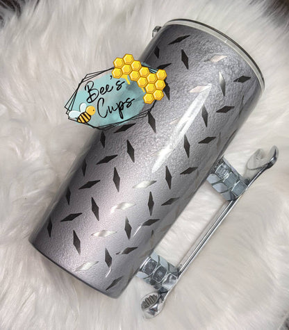 Diamond plated wrench tumbler